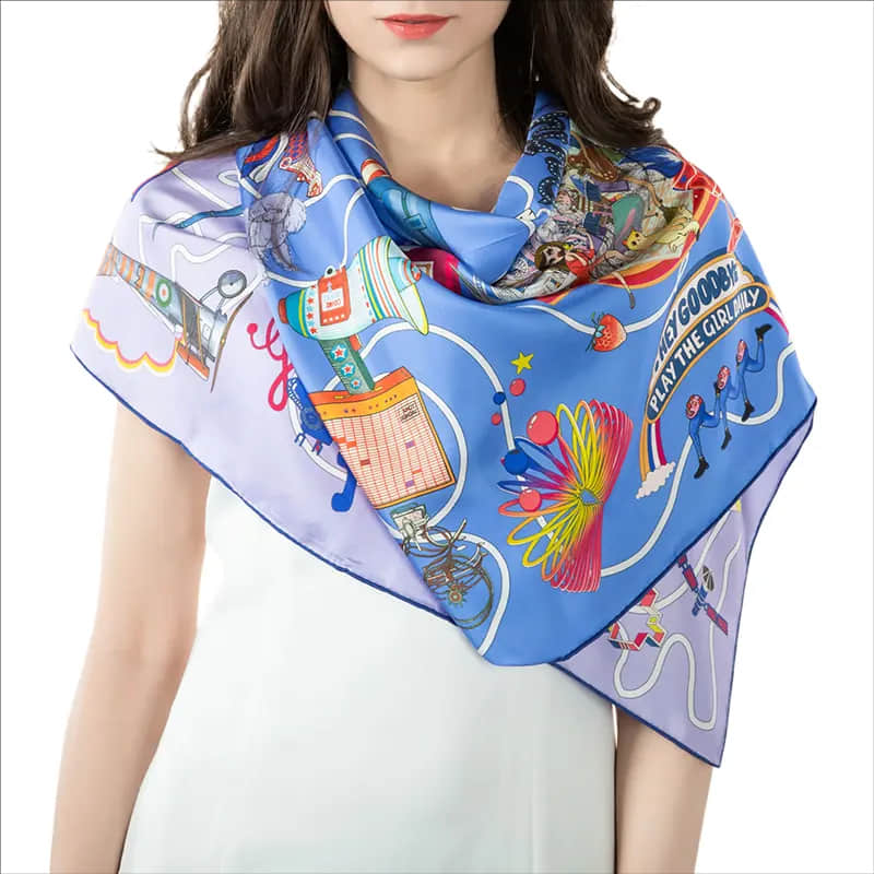 Promotional silk scarf