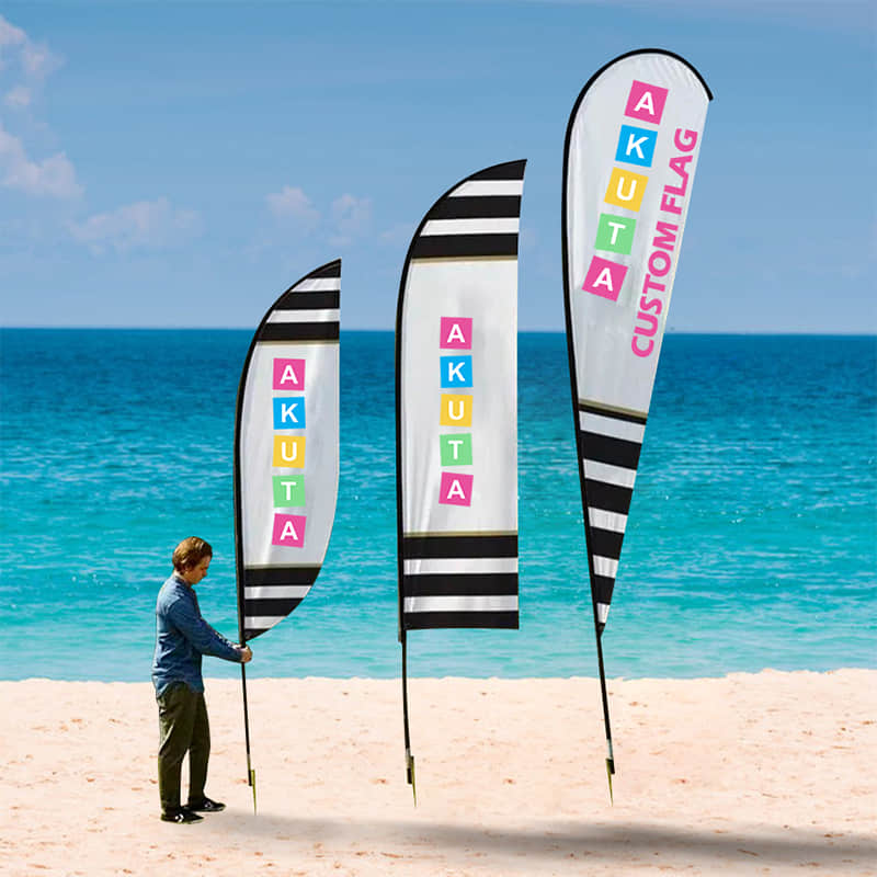 Promotional beach flag