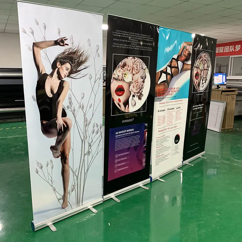 Promotional roll up banner