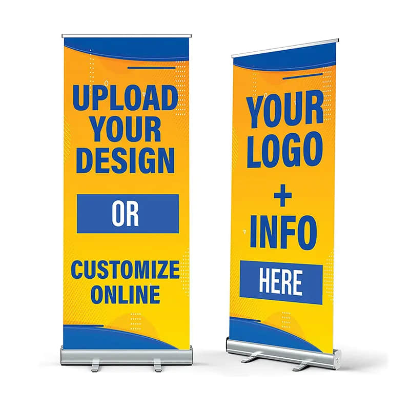 Promotional roll up banner